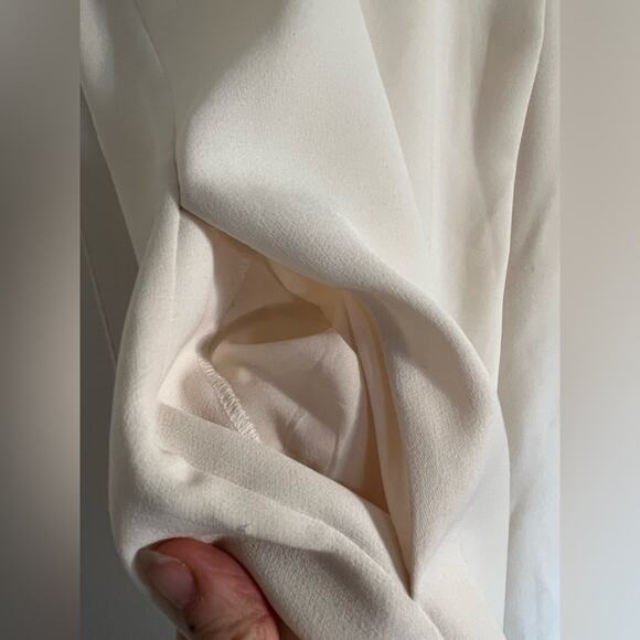 Vince cream popover shift dress short sleeve boxy tunic split neck spring summer - Picture 6 of 10